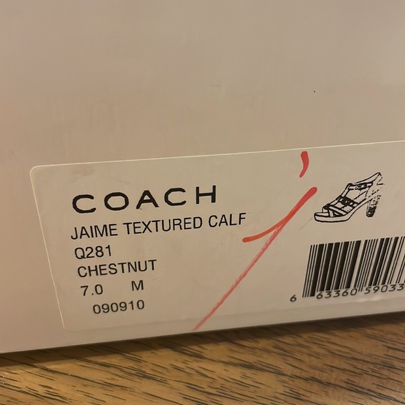 Coach Jaime platform buckle strappy heeled sandals 7B - Picture 11 of 11